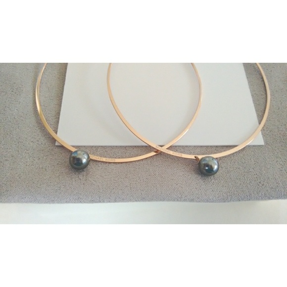 MICHAEL KORS Rose Goldtone Hoop Earrings with Box - Picture 2 of 7